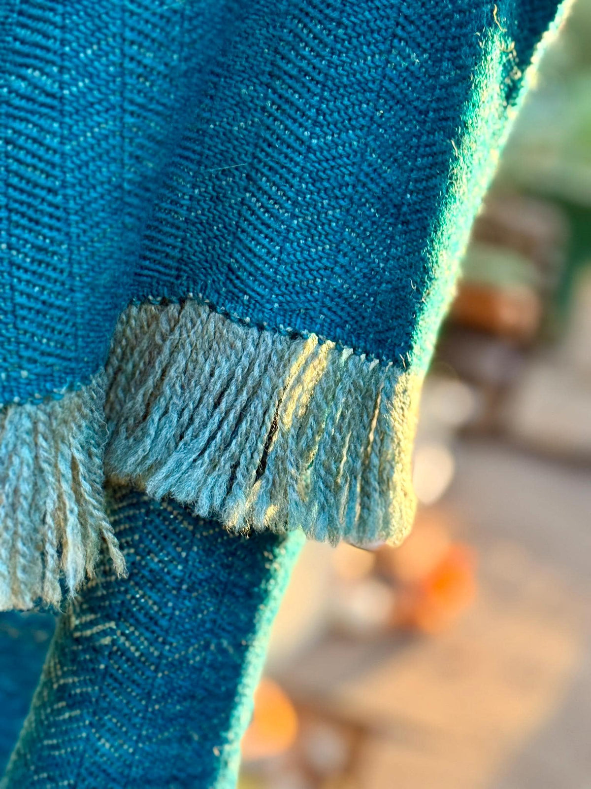 Herringbone Twill Scarf - Teal