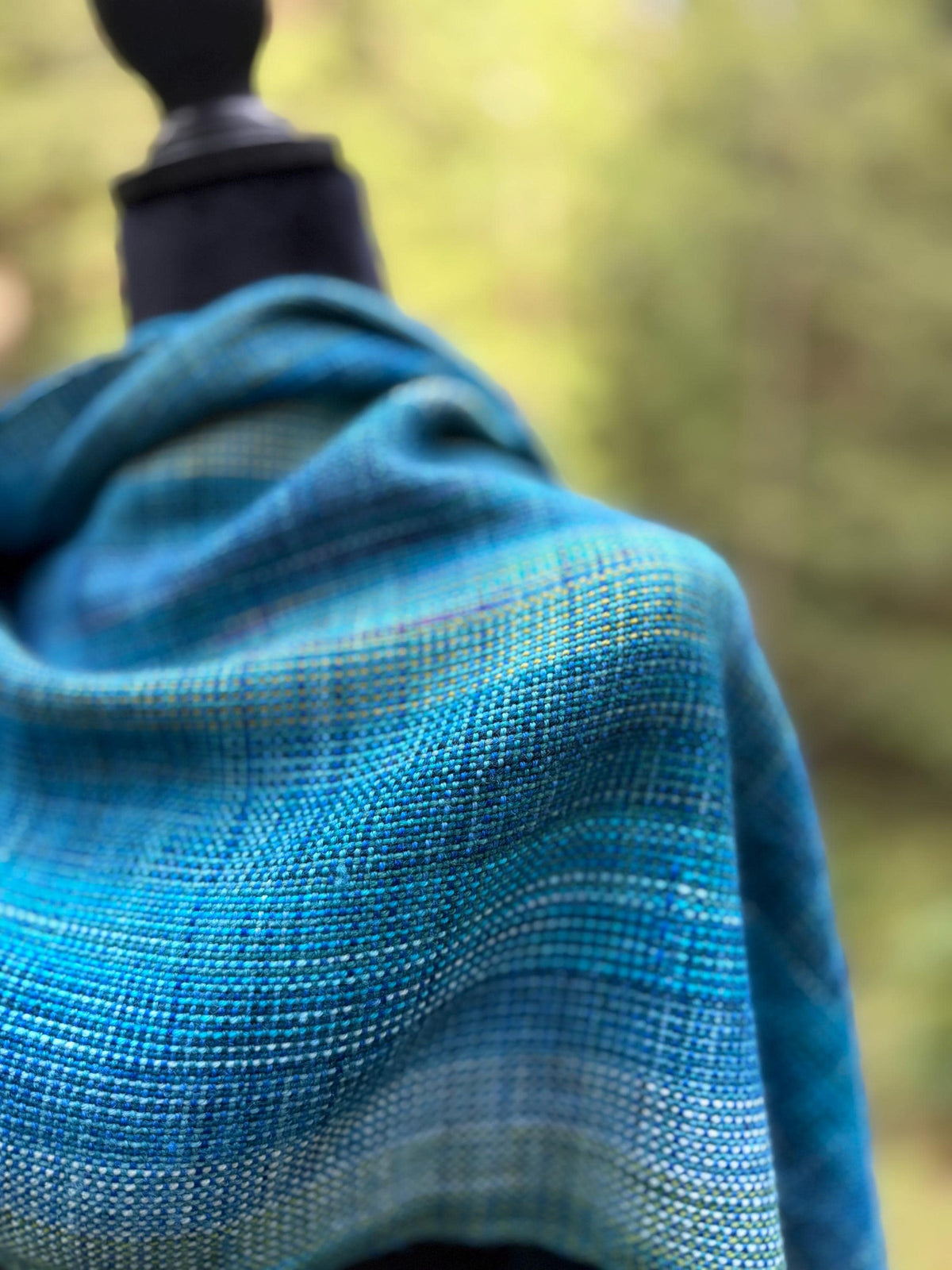 Merino Wrap - Bluebird and Aqua