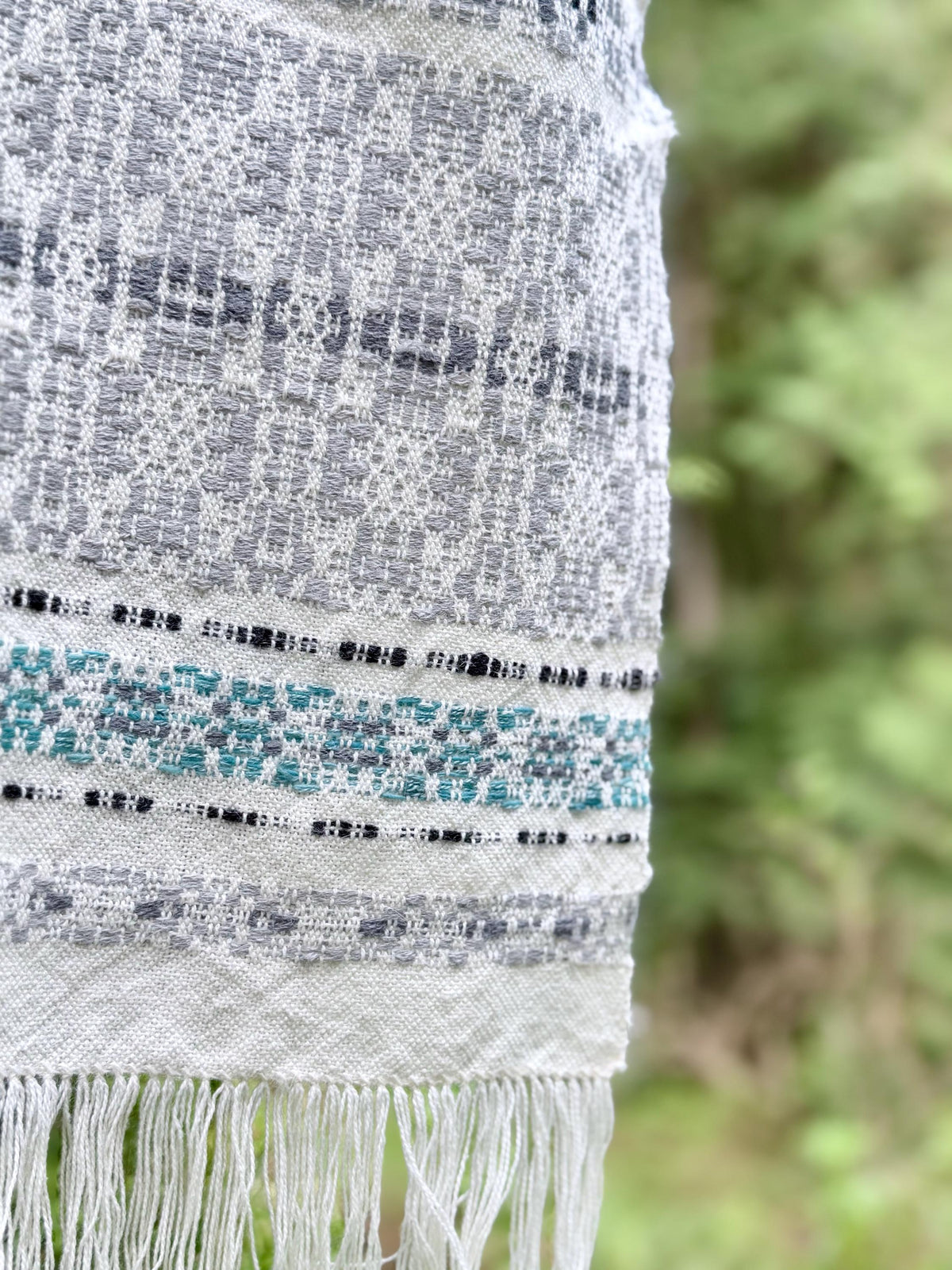 Overshot Shawl in Alpaca Silk