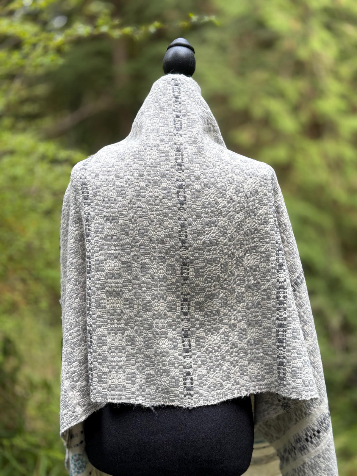 Overshot Shawl in Alpaca Silk