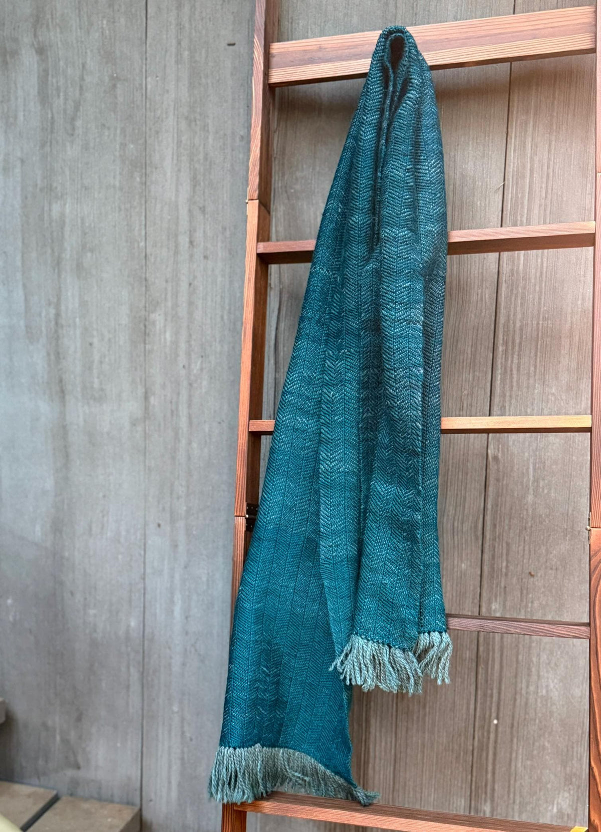Herringbone Twill Scarf - Teal